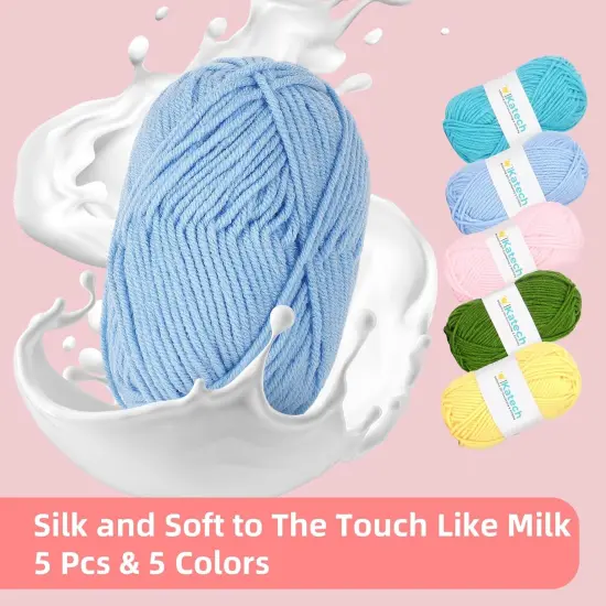 Beginner Yarn for Crocheting and Knitting-Crochet Kit for Beginners {3}