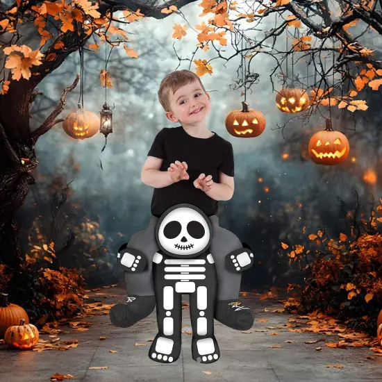 Toddler Halloween Costume Skeleton Ride Style {2}