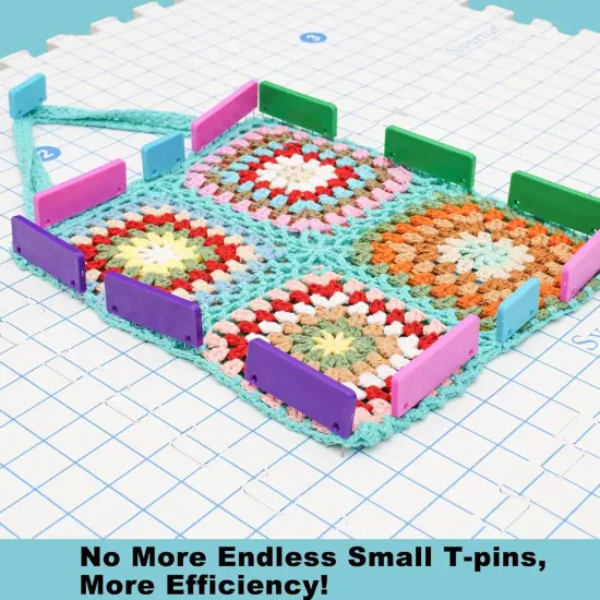 Pack of 2 Knit Blocking Pins, 40 Crochet Knitting Combs & 200 T-Pins {4}