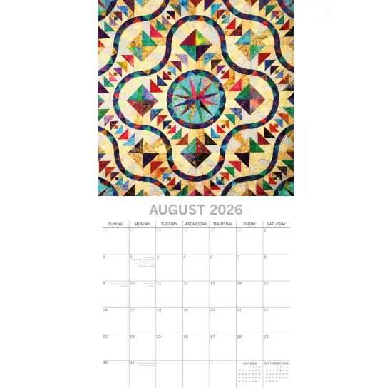 The Gifted Stationary 2026 Square Wall Calendar, Quilting, 16-Month Lifestyles Theme Hanging Calendar with 180 Reminder Stickers, Month Planner for Home, or Creative Spaces, 12x12 In Multicolor {3}