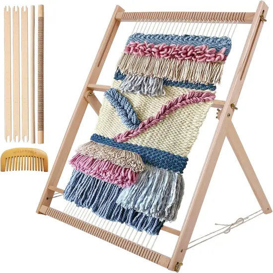 Weaving Loom with Stand Wooden Multi-Craft Weaving Loom Arts & Crafts {1}
