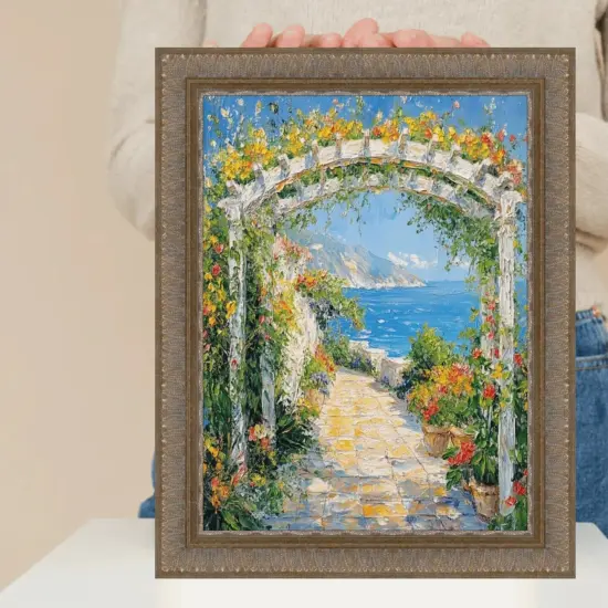 Wheat Leaf Gold With Silver Wash Picture Frame 22x22 frame {3}