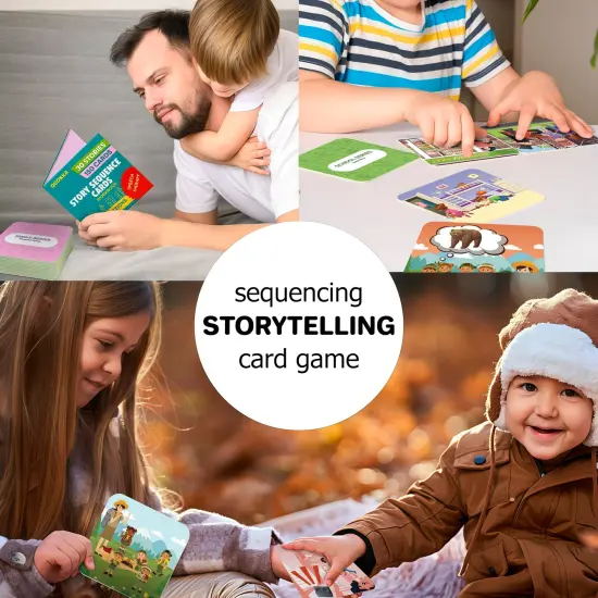 QUOKKA Sequence Speech Therapy Toys for Toddlers 3-4 - Autism Learning Materials Toys for Kids 5-7 | Create a Story Cards | Sentence Building | ABA Therapy | Social Skills | Storytelling Picture Game {6}