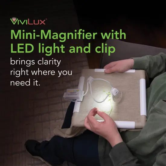 ViviLux LED Craft Light with 3X Magnifier, Flexible Task Lighting for Crafts, Sewing & Reading, Optical Grade Magnifying Glass, Handi-Clip & Hook and Loop Tape {4}