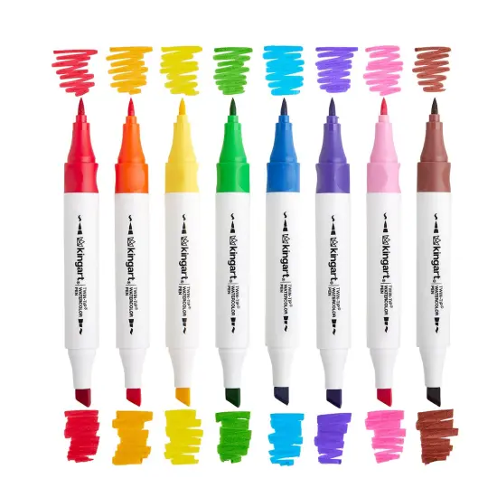 KINGART&reg; Twin-Tip&reg; Watercolor Pens 24 Colors {5}