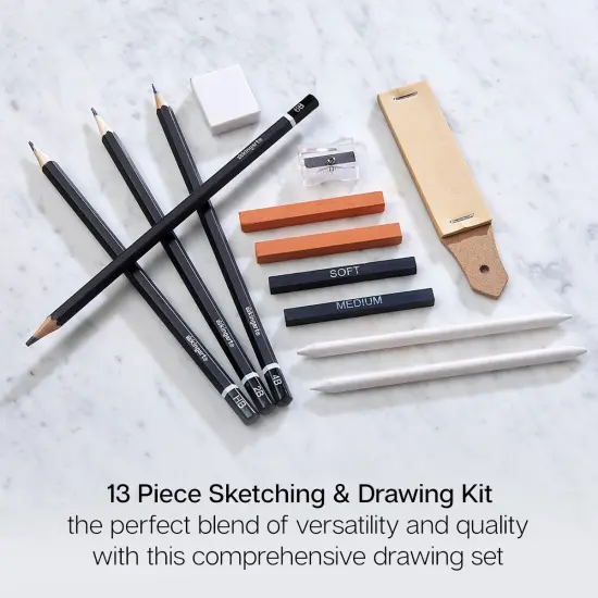 KINGART&reg; Sketch & Draw Set, 13 pc {3}