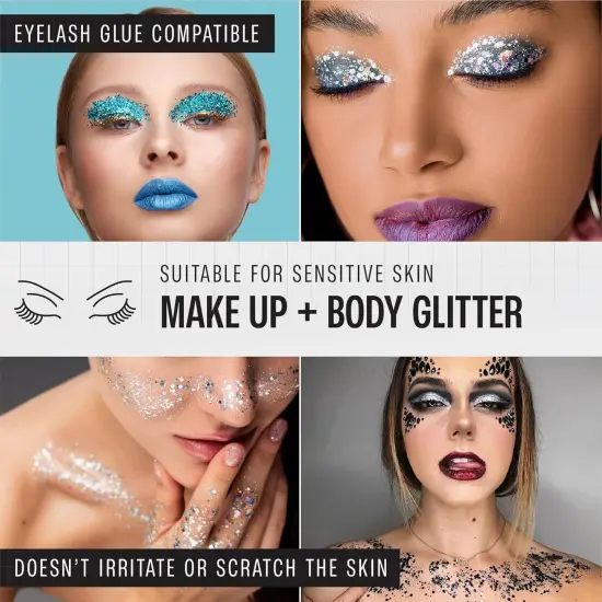 Chunky Holographic Body Glitter I 16 Colors + Glitter Glue {2}