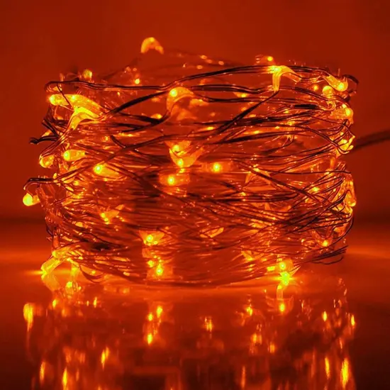 33 Ft 100 LED Silver Wire Dimmable Fairy String Lights Plug in {2}