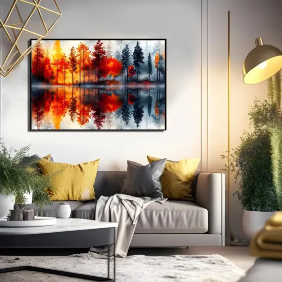 5D Lake & Forest Reflection Diamond Painting Kits - 27.5x15.7 Inch {5}