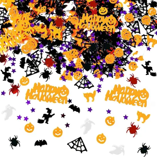Halloween Confetti Spider Pumpkin {1}