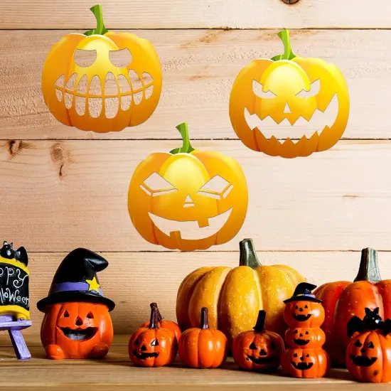 25 Pieces 7.9 Inch Halloween Pumpkin Stencils Reusable Pumpkin {6}