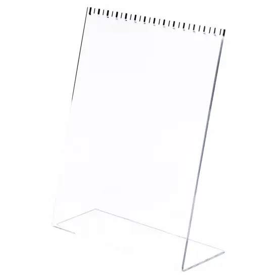 Plymor Clear Acrylic Necklace Display Stand With Top Hooks, 10.625" W x 4" D x 13.5" H {1}