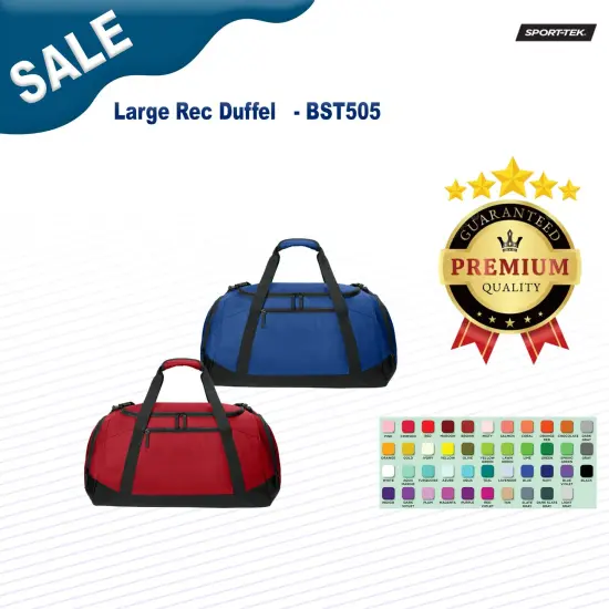 Sport-Tek&reg; Large Rec Duffel Deep Red {2}