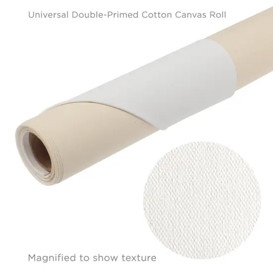 Paramount All Media Double-Primed White Canvas Roll 30 Yard - Unbleached 100% Cotton, Acid-Free Acrylic Primer, 11 oz Primed Weight, Medium-Tooth Surface - Perfect for Oil, Acrylic, Alkyd Paints {5}