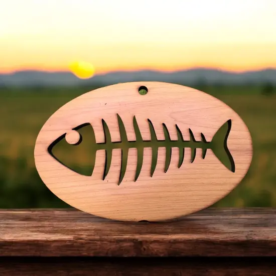 Bone Fish CEDAR Ornament {4}