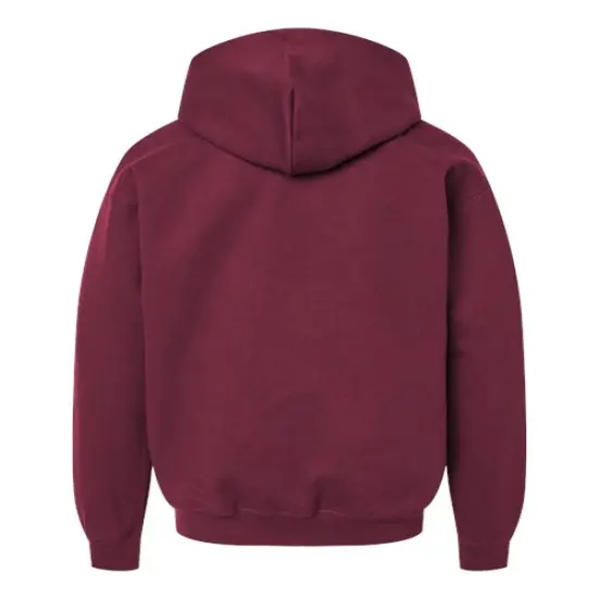 Gildan&reg; Youth Midweight Hooded Turtle Neck Long Sleeve Sweatshirt Maroon {2}