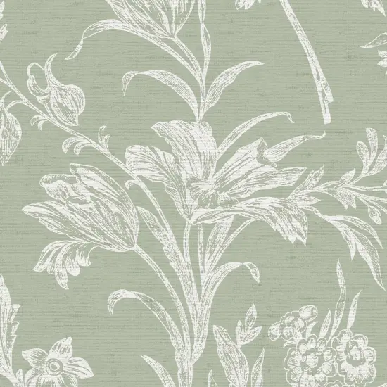 Laura Ashley Lloyd Sage Green Wallpaper {4}