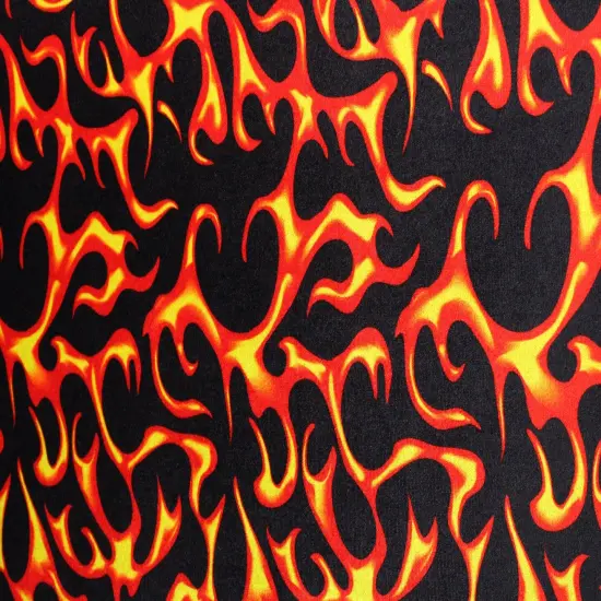 1 Yard Flame Print Stretch Velvet Fabric for Costumes Leggings Dancewear Streetwear Apparel (36" x 60") Inches Wide {3}