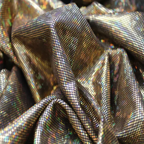 1 Yard Shattered Glass Spandex Fabric for Costumes Dancewear Leggings Activewear Projects (58"/60" )Inches Wide Silver-Black {7}