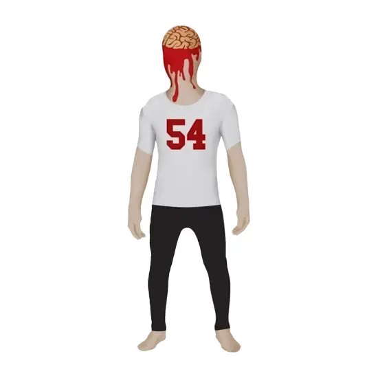 morphsuits kids Boys Missing Scalp "54" Halloween Costume - Medium White {3}