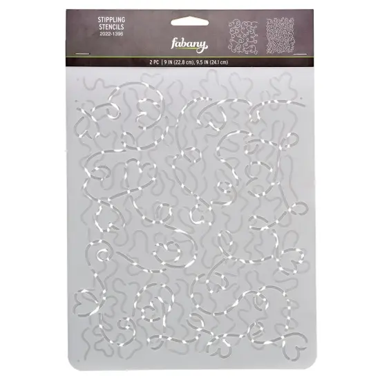 Fabany Quilting Stencils - Allover Loopy Stipple Combo 2PC, 11.75" x 8.5" {1}