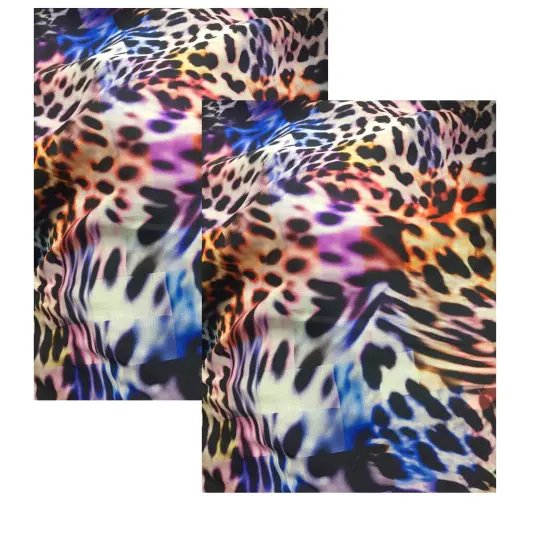 56 Inches Silk Animal Print Fabric Soft Luxury Material {3}
