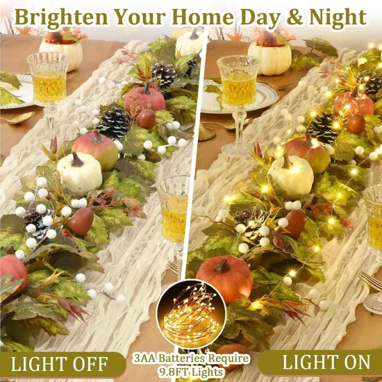 Fall Decorations for Home, 5.9Ft Fall Garland {2}