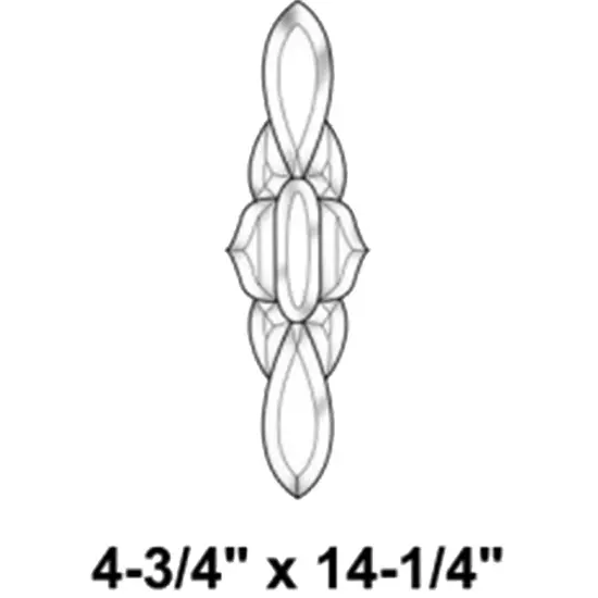4-3/4" x 14-1/4" Exquisite Clear Glass Bevel Cluster EC597 {2}