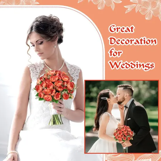 12 Bundles Peonies Artificial Flowers {4}