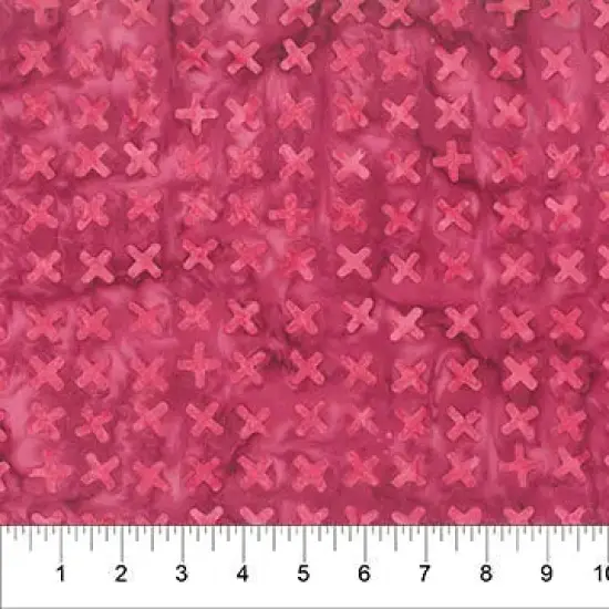 Banyan 83392-23 - JITTERBUG - X Marks the Spot - Raspberry 45" Fabric Per Yard {1}