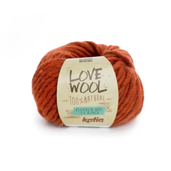 Katia Love Wool Premium Wool Alpaca Yarn Medium orange {1}