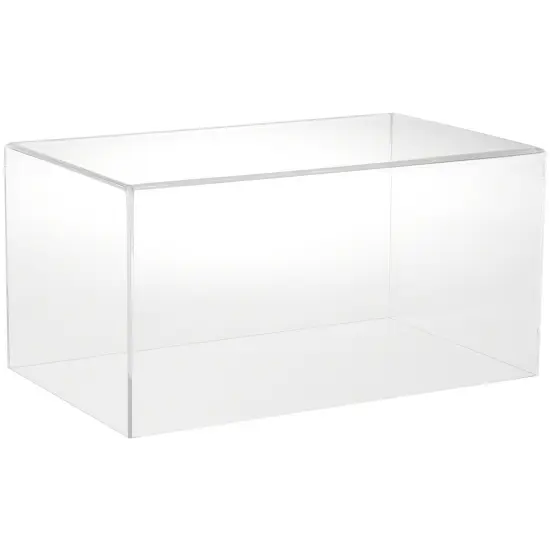 Plymor Clear Acrylic Display Case with Hardwood Base, 16" W x 10" D x 8" H No Base {1}