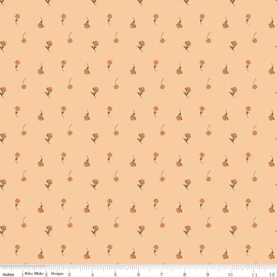 The Awe of Autumn Flower Toss Blush 43"/44" Fabric Per Yard {1}