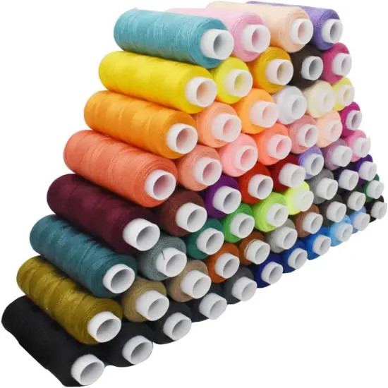 60 Color Polyester Threads - 250 Yard Per Spools Sewing Kit {2}