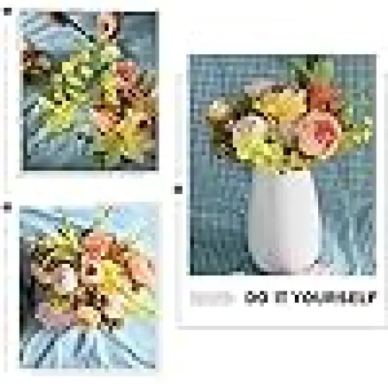 Silk Peony Flower Bouquet Floral Plants Decor {3}