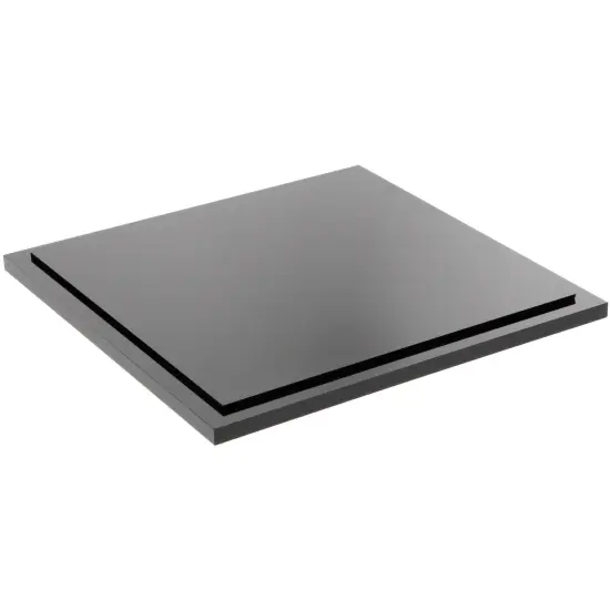 Plymor Black Acrylic Square Display Base, 8.625" W x 8.625" D x 0.4375" H {1}