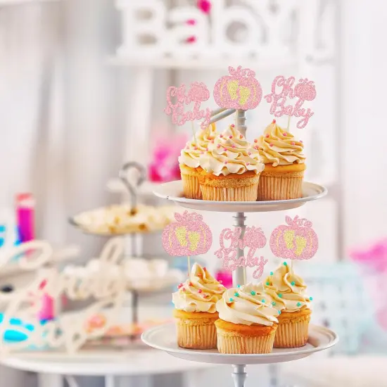 Pumpkin Oh Baby Cupcake Toppers {5}