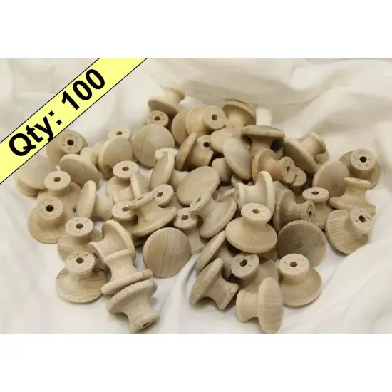 Kitcheniva 1-1/4" Mushroom Birch Wood Drawer Knob Pull Handle Knobs Crafts DIY {6}