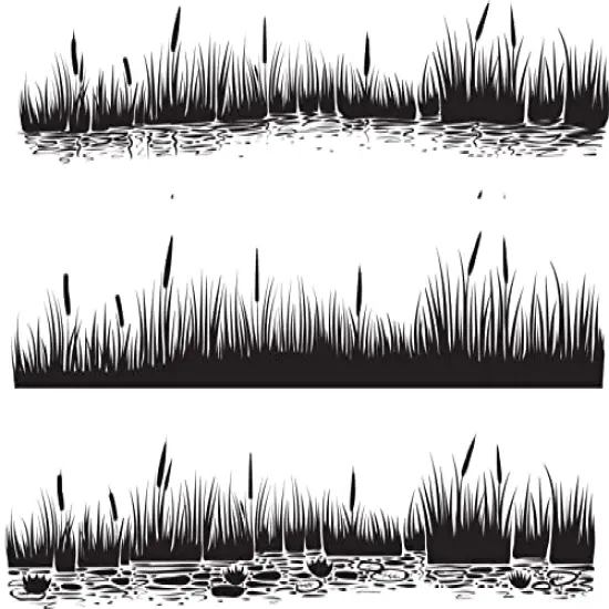 Cattails Border Side Strips Edible Cake topper {1}