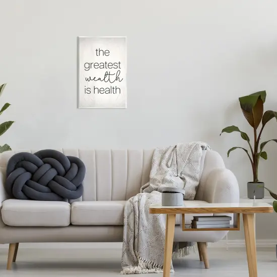 Stupell Industries Greatest Wealth Is Health Phrase Wall Plaque Design By Lil' Rue {2}