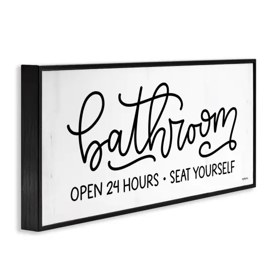 Stupell Industries Bathroom Seat Yourself Framed Giclee Wall Art Design by Imperfect Dust {3}