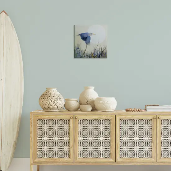 Stupell Industries Full Moon & Heron Canvas Wall Art Design by Floy Zittin {2}