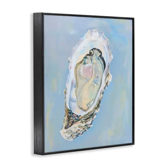 Stupell Industries Detailed Oyster on Blue Framed Giclee Wall Art Design by Arlington Prints {3}