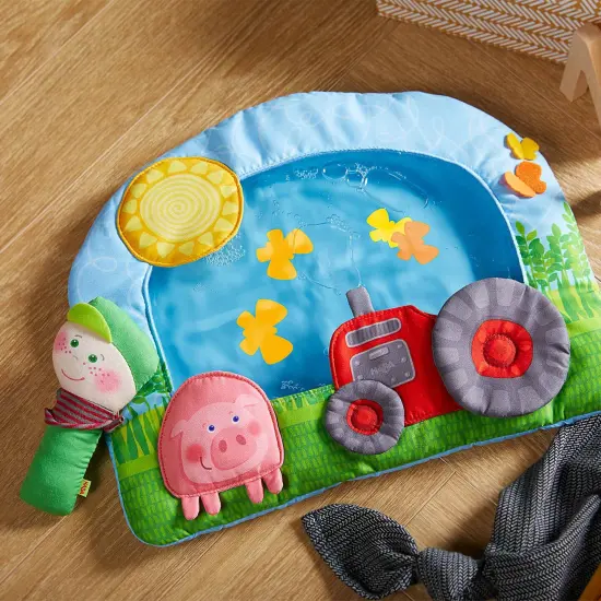 HABA Water Mat for Baby Tummy Time Play, On the Farm Sensory Mat Toys for Infants 6m+, Activity Baby Toy Multicolor {3}