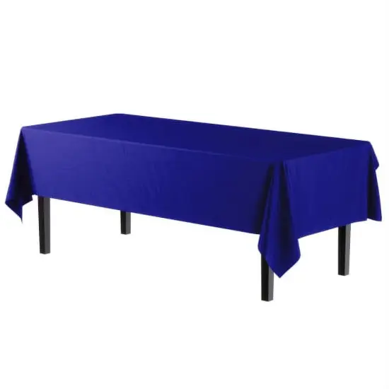 Exquisite 6-Pack Premium Plastic Tablecloth 54in. x 108in. Rectangle Plastic Table Cover Navy {2}