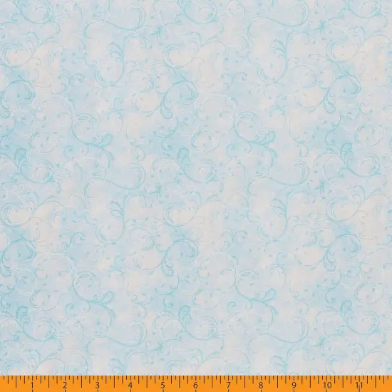 Mook Fabrics Elegance Cotton Fabric [45 in. Wide] - By The Yard Lt Blue {3}