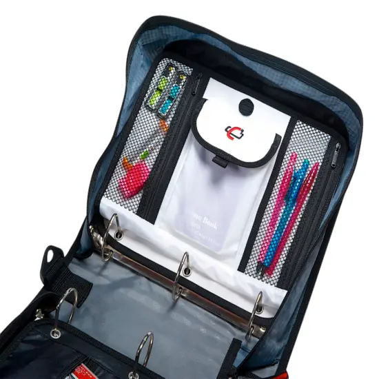 Case&middot;it Dual Ring Zipper Binder, D-Ring, 2 Inches, Black {5}