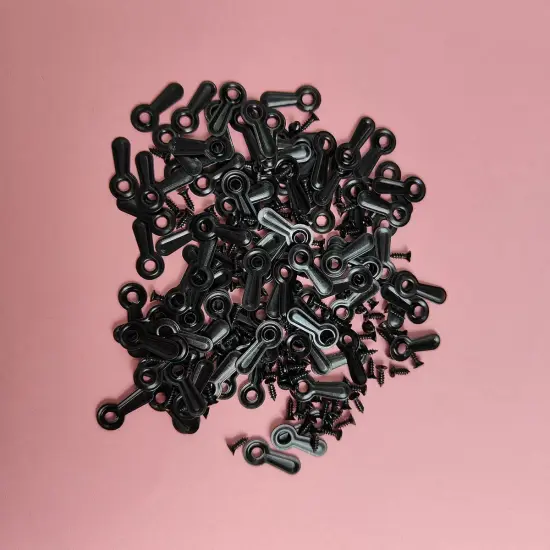 100 Pieces Metal Picture Frames Turn Button Fasteners with 100 Pieces Screws, Picture Frame Hardware Backing Clips Picture Turn Button Frame Picture Turn Button Fasteners Set {2}