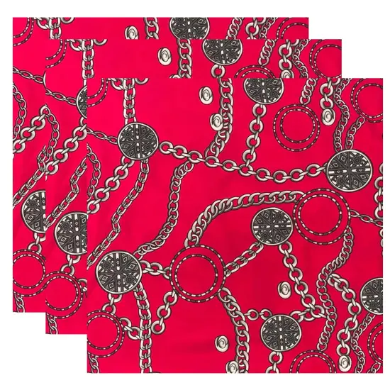 Medallion Chains Printed Spandex Fabric {2}