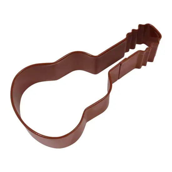 Guitar 4.5" Cookie Cutter Brown {1}